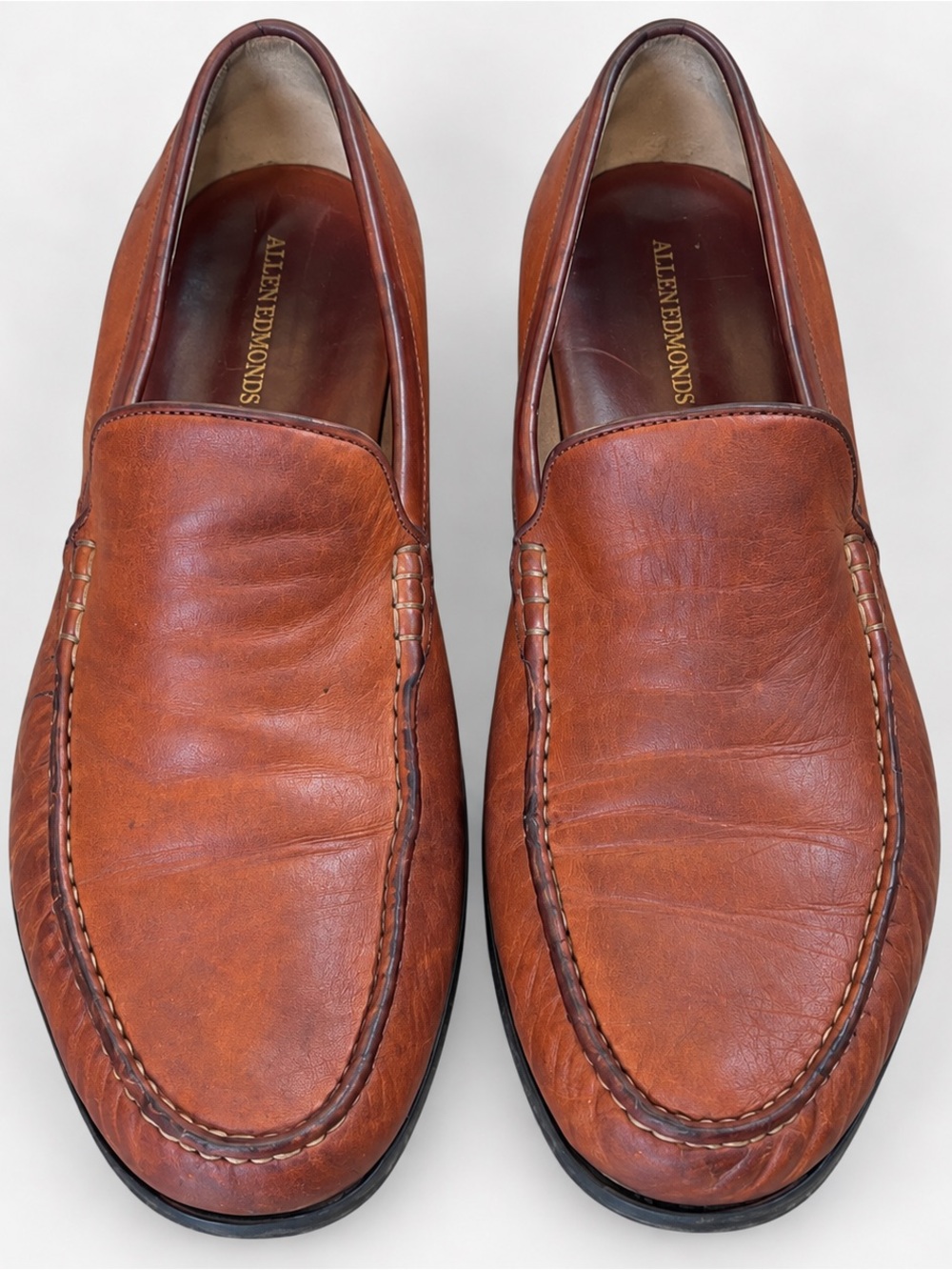 Johnston & Murphy Brown Sheepskin Leather Loafers Men’s 9.5